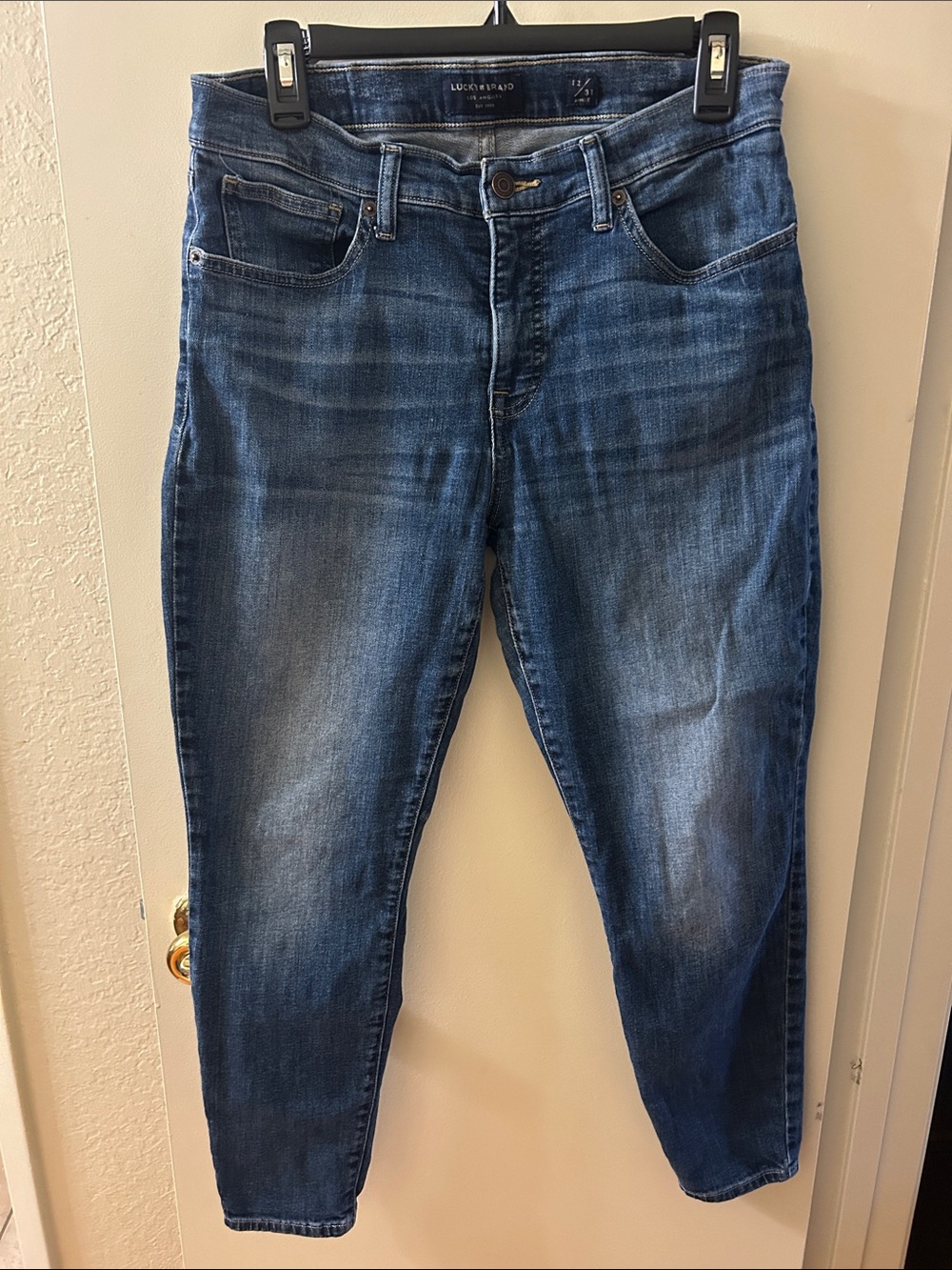 Lucky Brand Women's Boyfriend Jeans in Medium Dark Blue